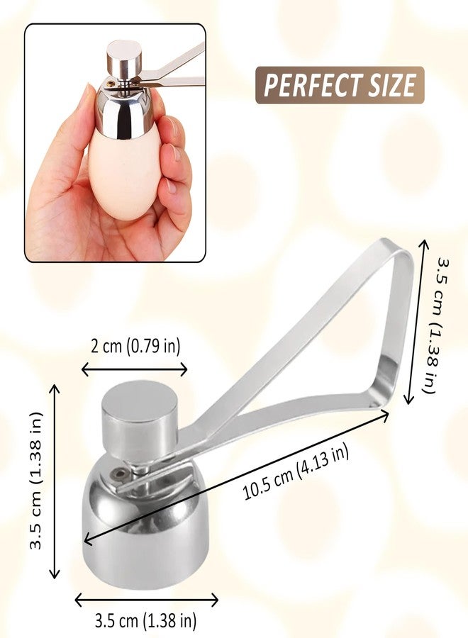 KOLIBROX Stainless Steel Egg Toppers Cutter Egg Opener Tolls,Effortless Soft Egg Top Cutter Tool, Egg Separator Egg Slicer, Cracker, and Egg Topper Opener for Kitchen Accessories - Image 2